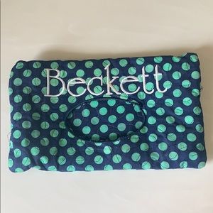 Zippered wipes cover “Beckett” monogram